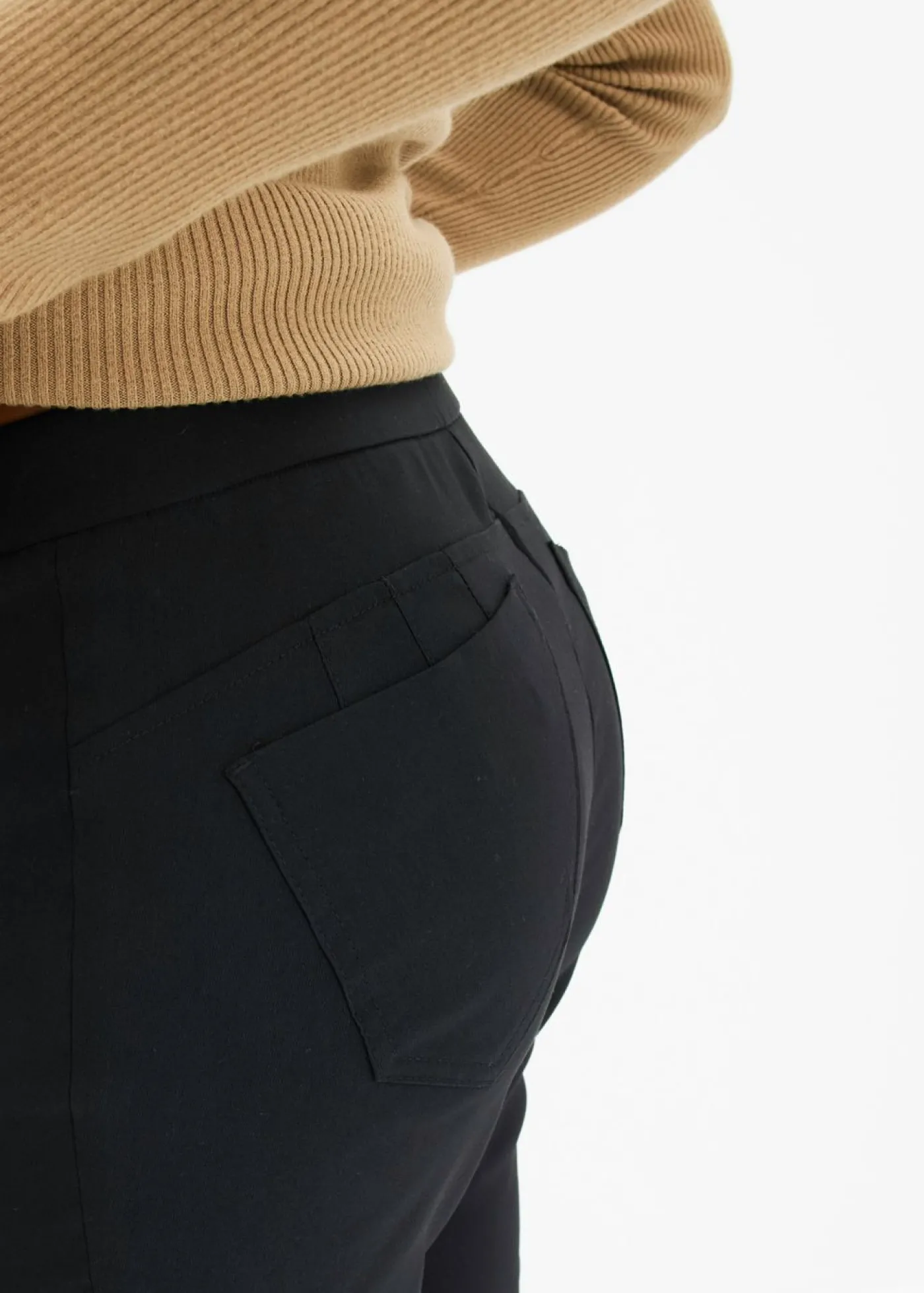 bonprix bonprix Pantalón elástico de bengalina Marrón grisáceo New