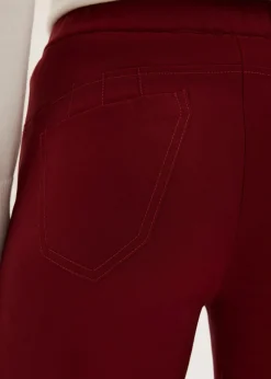 bonprix bonprix Pantalón elástico de bengalina Rojo rubí