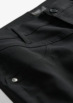 bonprix bonprix Pantalón elástico de bengalina, bootcut Negro
