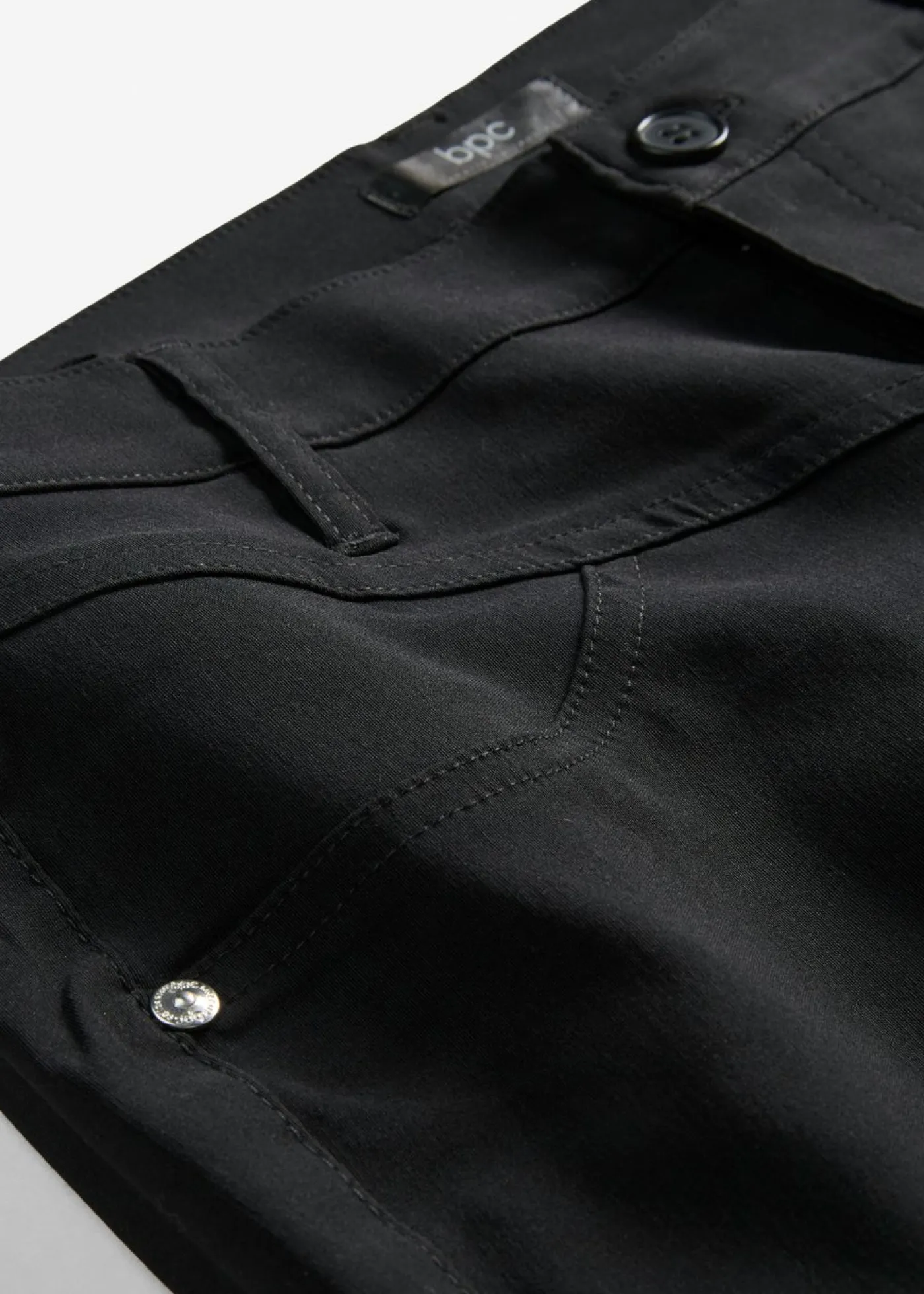bonprix bonprix Pantalón elástico de bengalina, bootcut Negro