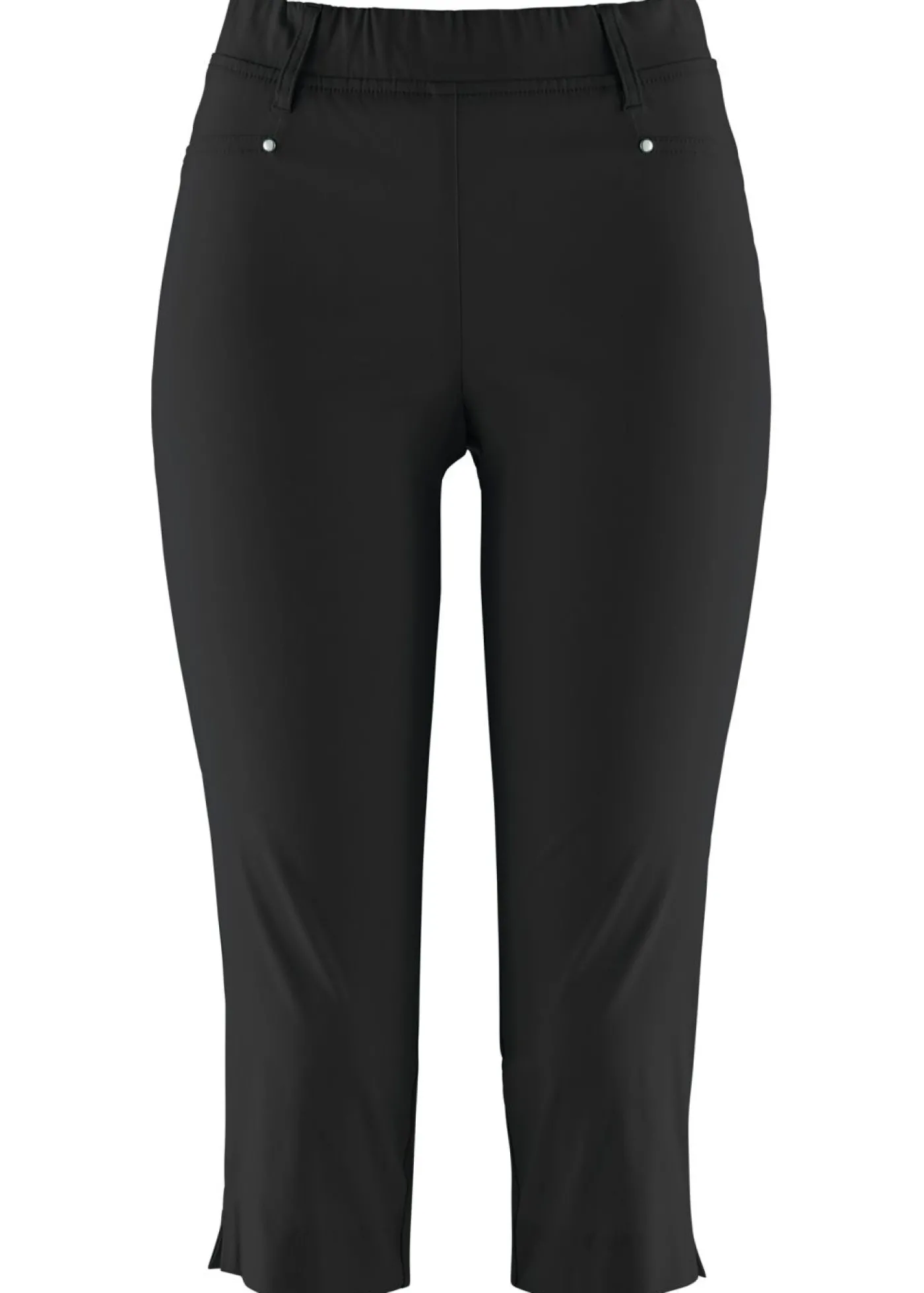 bonprix bonprix Pantalón elástico de corte capri con cintura elástica Negro Hot