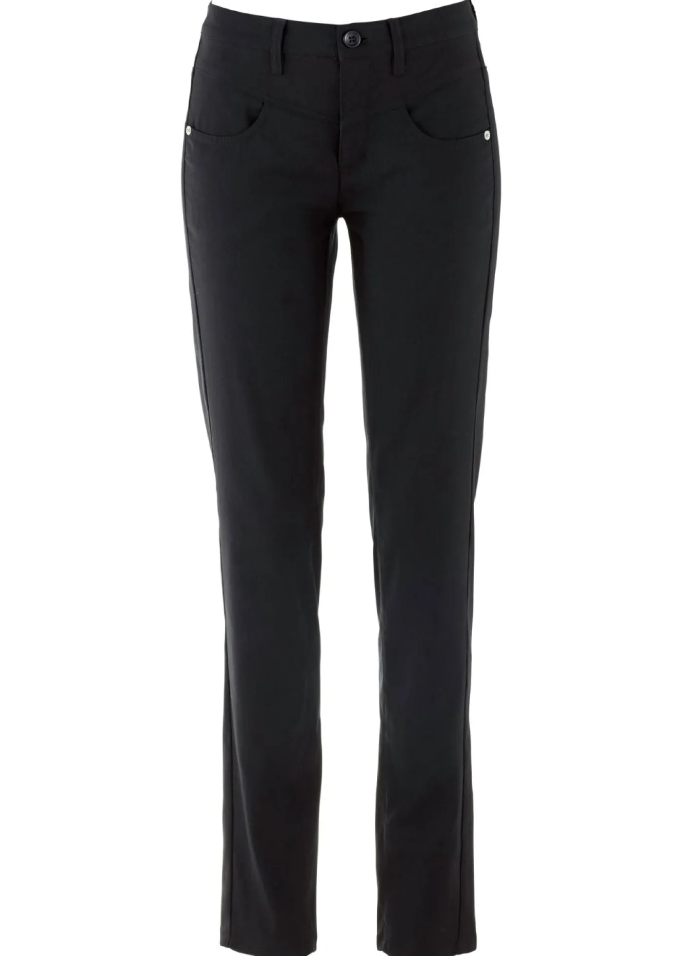 bonprix bonprix Pantalón elástico de corte recto de bengalina Negro Hot