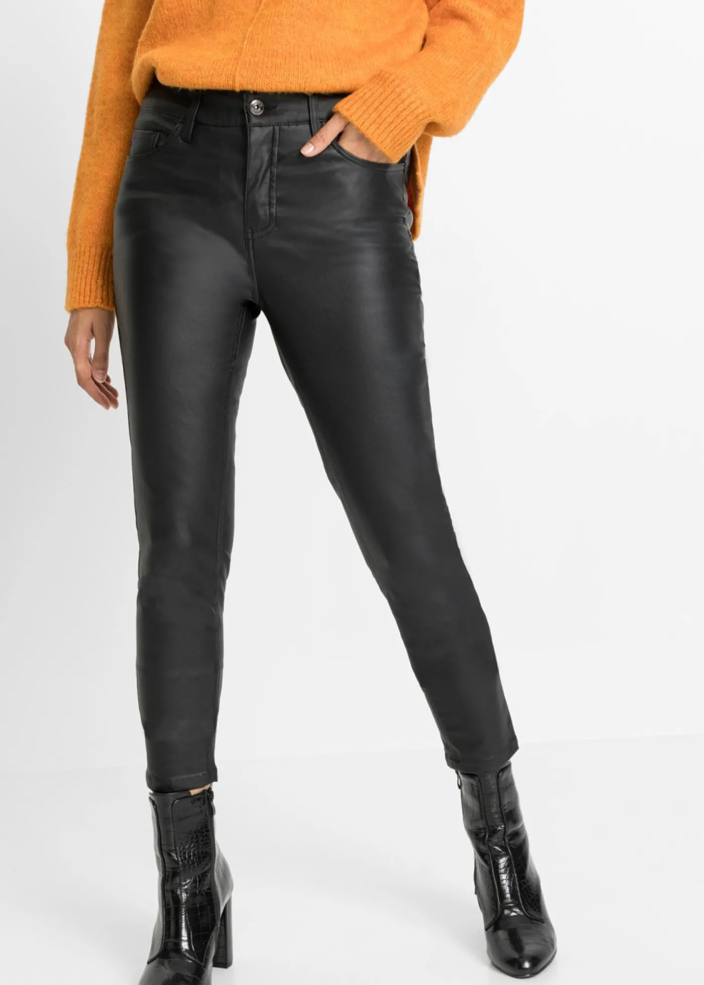 bonprix bonprix Pantalón elástico de mezcla de viscosa Negro Outlet