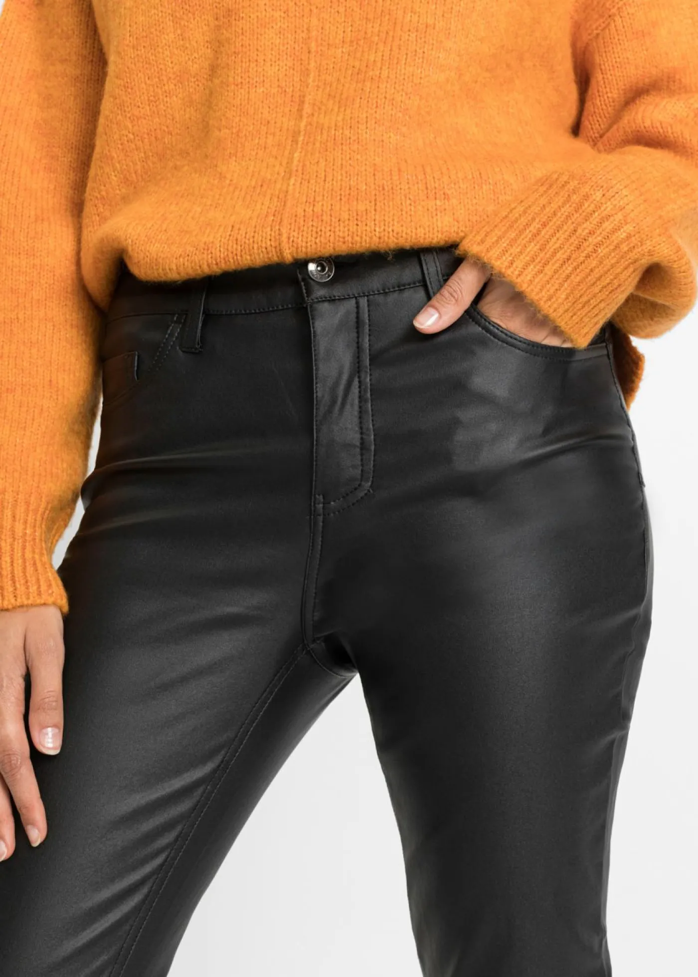 bonprix bonprix Pantalón elástico de mezcla de viscosa Negro Outlet