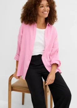 bonprix bonprix Pantalón elástico de viscosa con cinturilla cómoda Negro Online