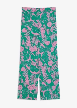 bonprix bonprix Pantalón estampado rosa chicle-verde