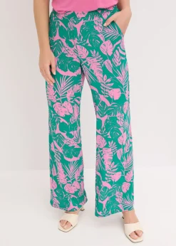bonprix bonprix Pantalón estampado rosa chicle-verde
