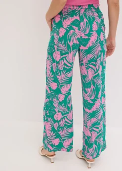 bonprix bonprix Pantalón estampado rosa chicle-verde