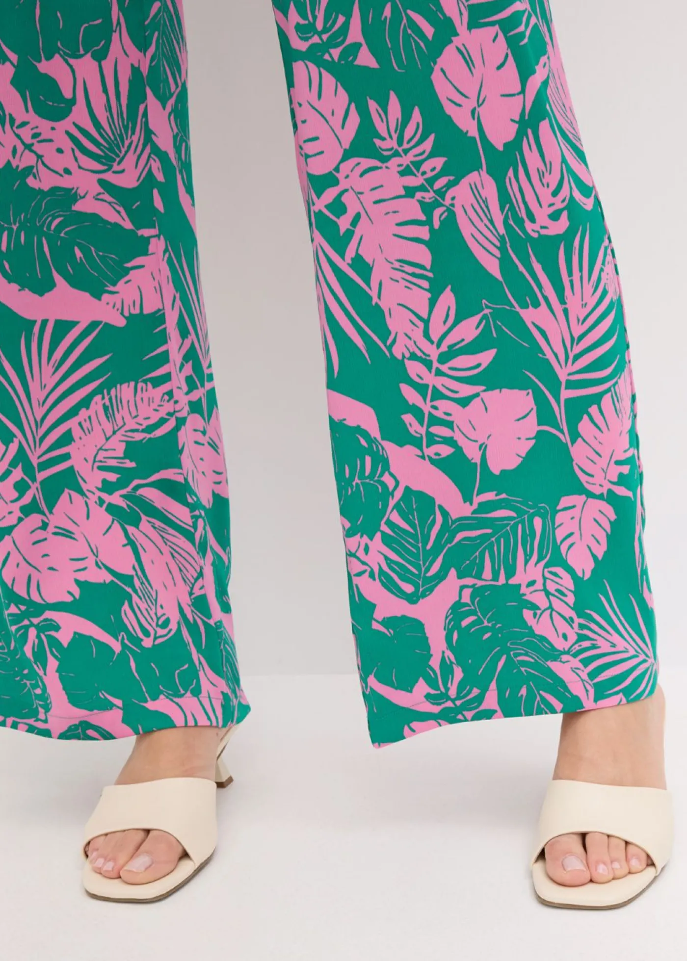 bonprix bonprix Pantalón estampado rosa chicle-verde