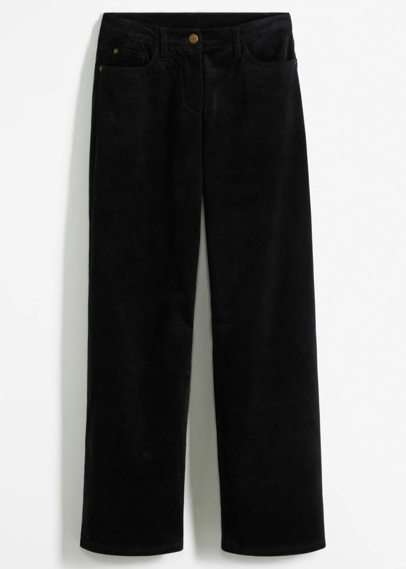 bonprix bonprix Pantalón estilo Marlene de pana Negro New