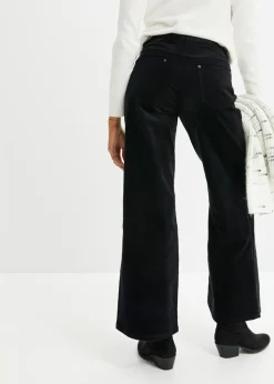 bonprix bonprix Pantalón estilo Marlene de pana Negro New