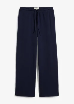 bonprix bonprix Pantalón estructurado de algodón puro Azul marino Discount