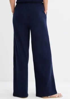bonprix bonprix Pantalón estructurado de algodón puro Azul marino Discount