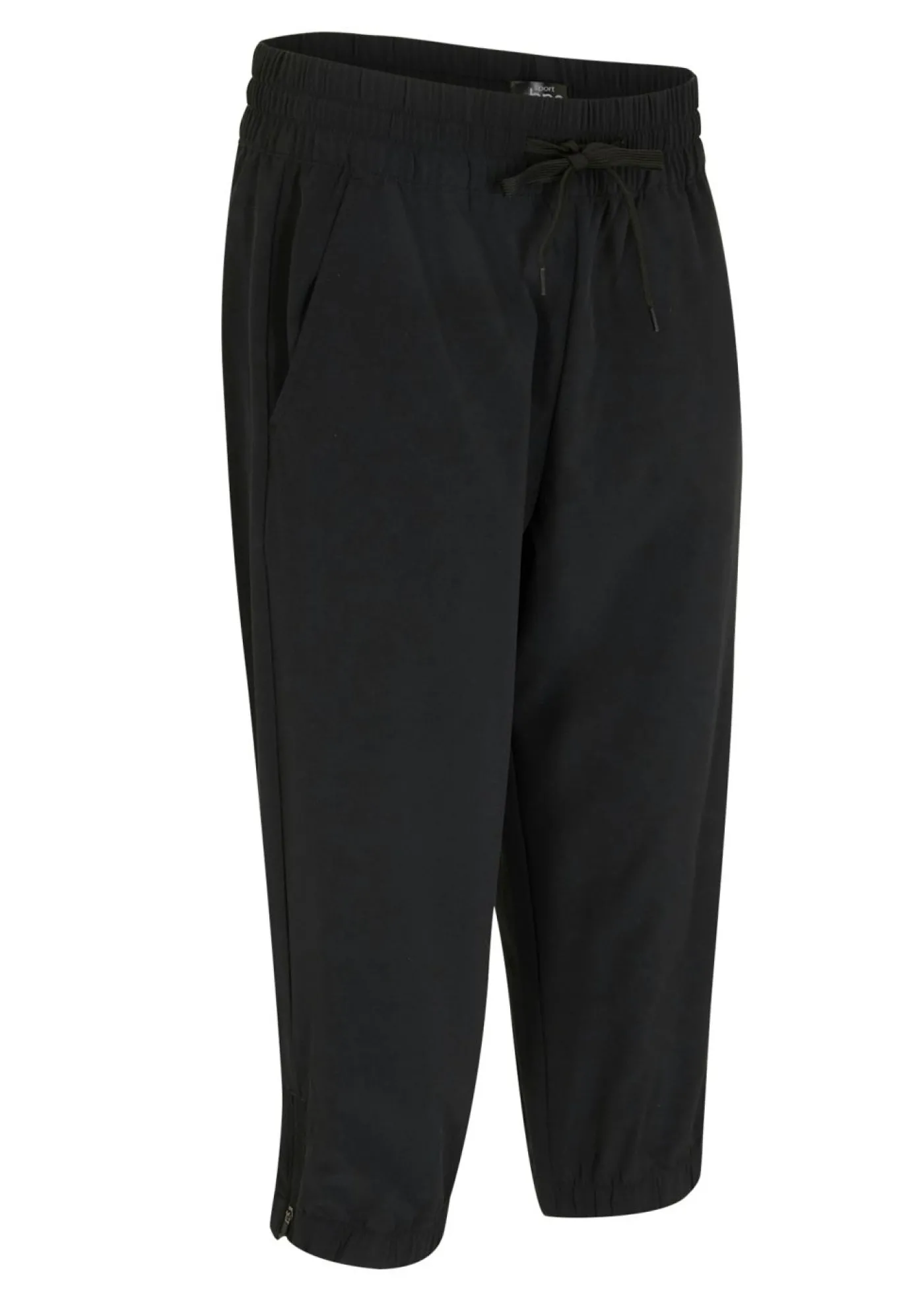 bonprix bonprix Pantalón funcional de largo capri y secado rápido Negro Clearance
