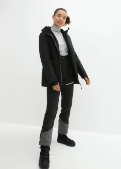bonprix bonprix Pantalón funcional de softshell elástico y repelente al agua Negro New