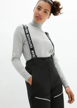 bonprix bonprix Pantalón funcional de softshell elástico y repelente al agua Negro New