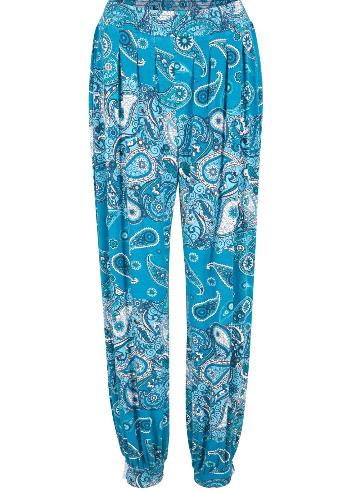 bonprix bonprix Pantalón harem de punto de mezcla de viscosa fluida turquesa Outlet