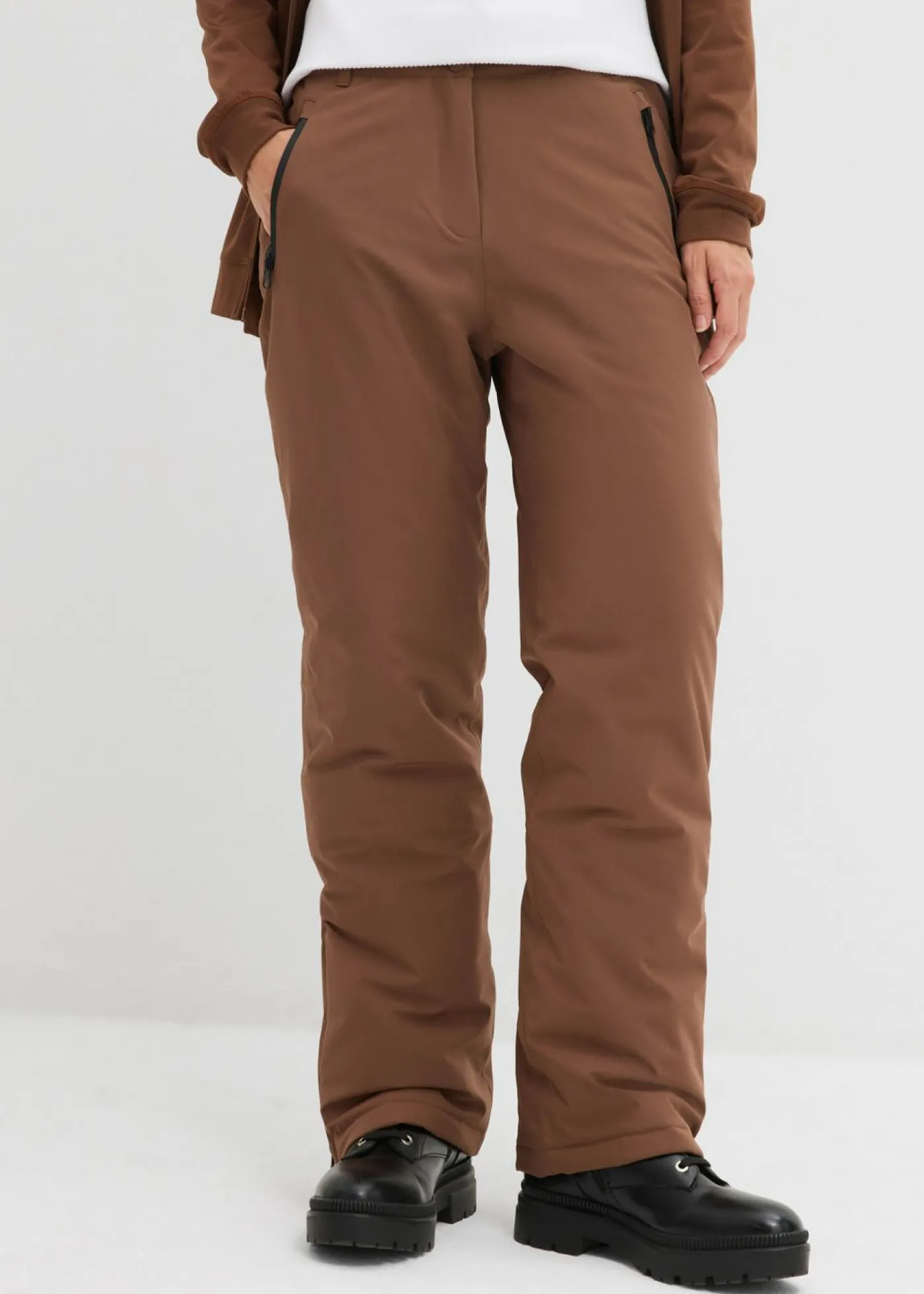 bonprix bonprix Pantalón impermeable de esquí Marrón claro Hot