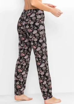 bonprix bonprix Pantalón largo de pijama de algodón orgánico puro (2 unidades) Negro Discount