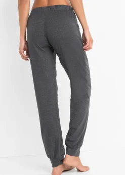 bonprix bonprix Pantalón largo de pijama (2 unidades) Antracita jaspeado-negro Online