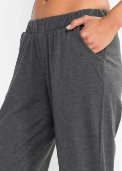 bonprix bonprix Pantalón largo de pijama (2 unidades) Antracita jaspeado-negro Online