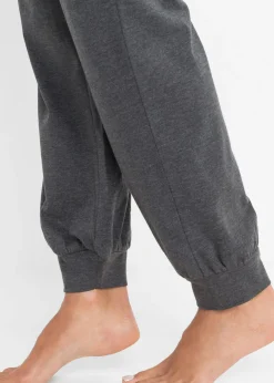 bonprix bonprix Pantalón largo de pijama (2 unidades) Antracita jaspeado-negro Online
