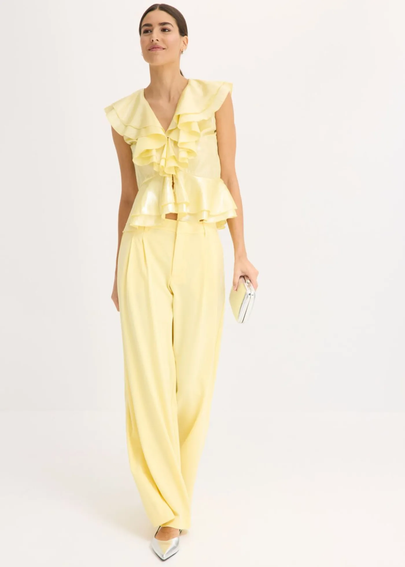 bonprix bonprix Pantalón Marlene Amarillo claro Online