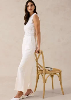 bonprix bonprix Pantalón Marlene Blanco lana Discount