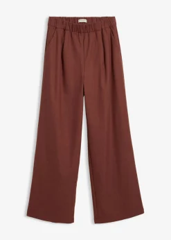 bonprix bonprix Pantalón Marlene con aspecto de lana Café jaspeado Sale