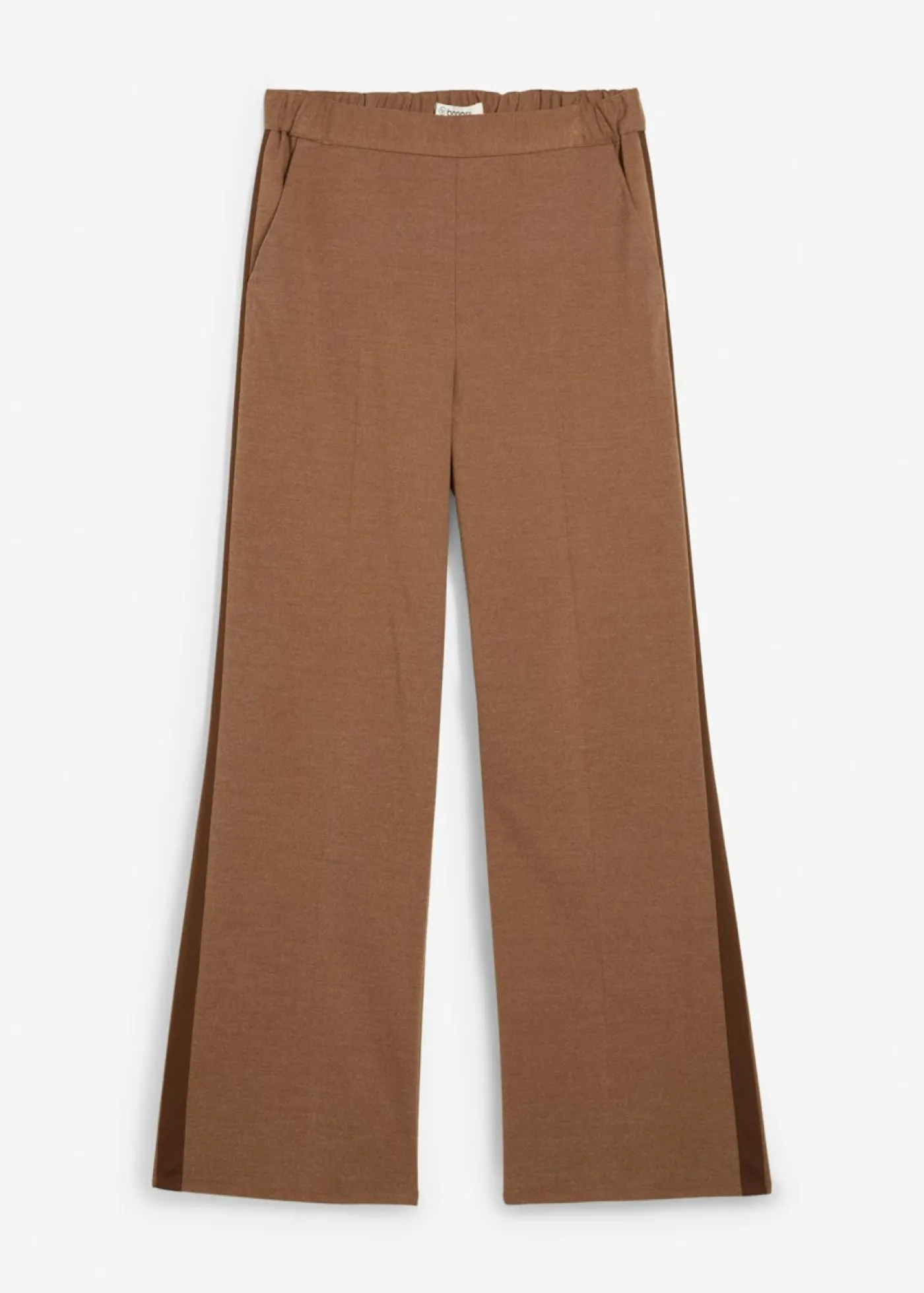 bonprix bonprix Pantalón Marlene con aspecto de lana marrón pimienta moteado Sale