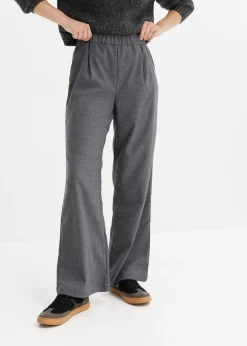 bonprix bonprix Pantalón Marlene con aspecto de lana Antracita jaspeado Outlet