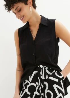 bonprix bonprix Pantalón Marlene con cinturón Verde pimiento/gris guijarro con estampado de gráfico Sale