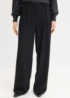 bonprix bonprix Pantalón Marlene con cintura elástica Negro Online