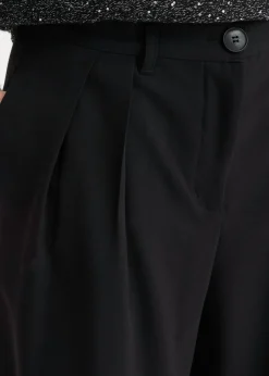 bonprix bonprix Pantalón Marlene con cintura elástica Negro Online