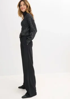 bonprix bonprix Pantalón Marlene con cintura elástica Negro Online