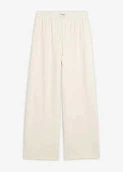 bonprix bonprix Pantalón Marlene de cómodo tejido Punto di Roma blanco perla Best