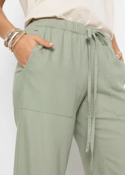 bonprix bonprix Pantalón Marlene de lino Verde New
