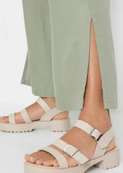 bonprix bonprix Pantalón Marlene de lino Verde New