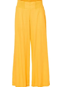 bonprix bonprix Pantalón Marlene de mezcla vaporosa de lino Amarillo narciso Best