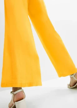 bonprix bonprix Pantalón Marlene de mezcla vaporosa de lino Amarillo narciso Best