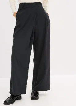bonprix bonprix Pantalón Marlene de mezcla de viscosa fluida Negro Best