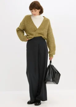 bonprix bonprix Pantalón Marlene de mezcla de viscosa fluida Negro Best