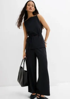 bonprix bonprix Pantalón Marlene de piqué Negro Online
