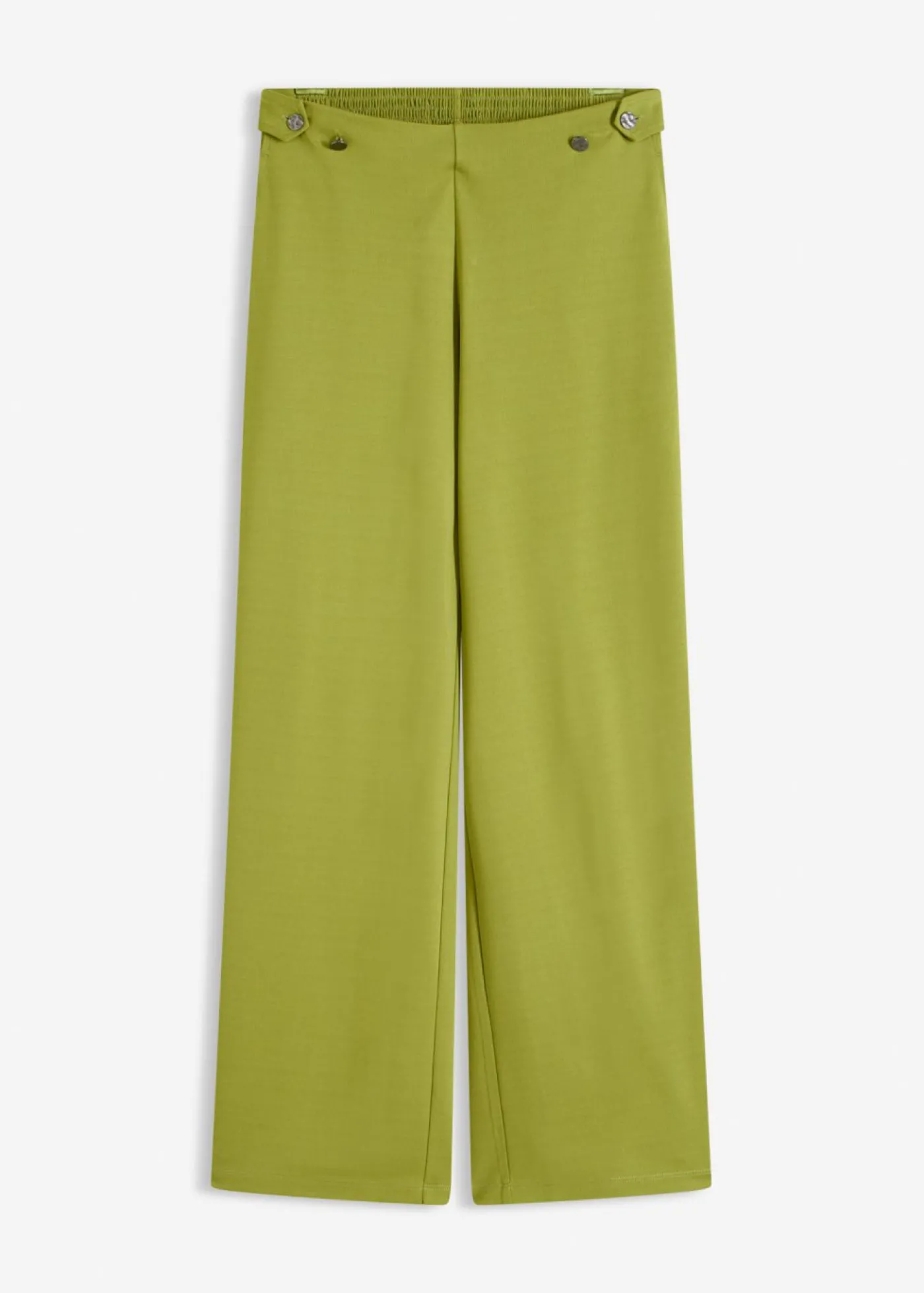 bonprix bonprix Pantalón Marlene de Punto di Roma con cinta de satén musgo New