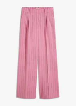 bonprix bonprix Pantalón Marlene de raya diplomática rosa orquídea-fucsia claro con rayas Best