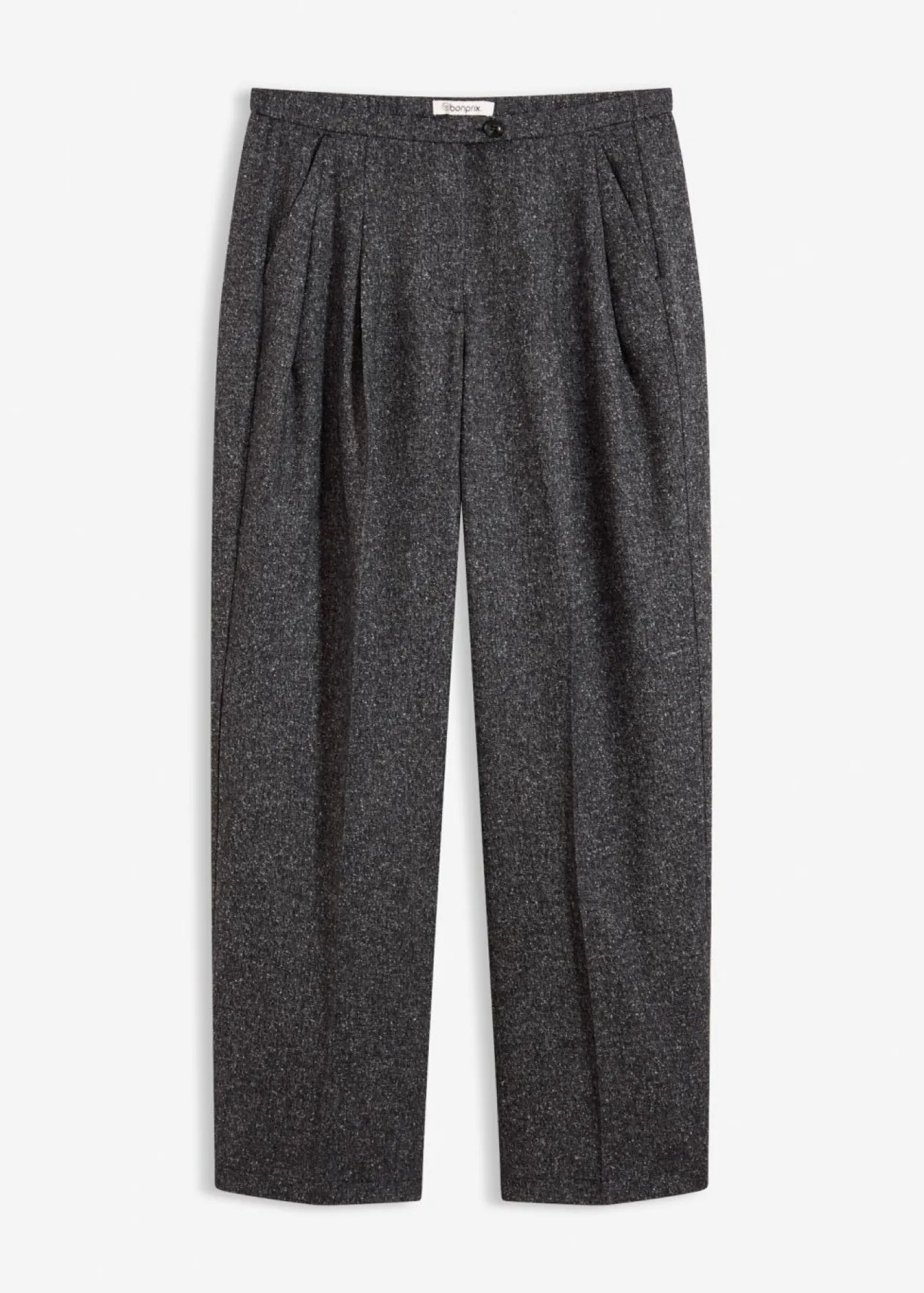 bonprix bonprix Pantalón Marlene de suave mezcla de viscosa Gris jaspeado Clearance