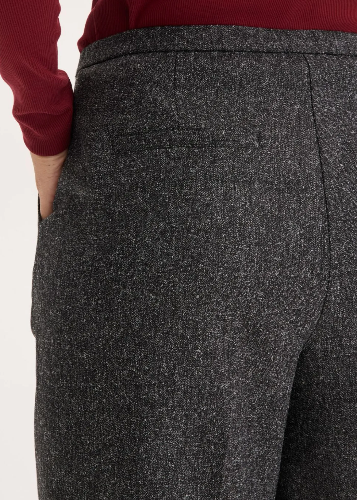 bonprix bonprix Pantalón Marlene de suave mezcla de viscosa Gris jaspeado Clearance