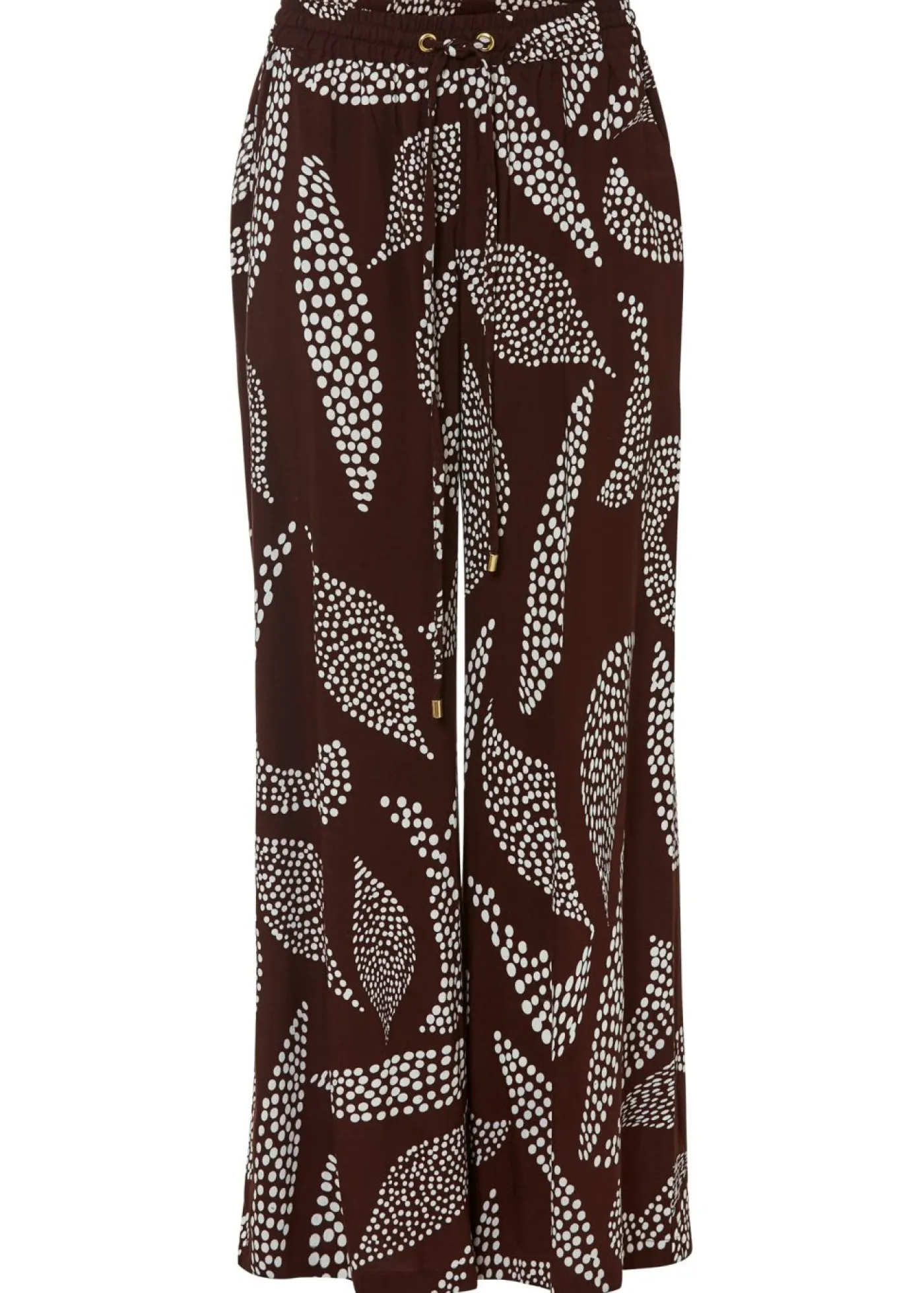 bonprix bonprix Pantalón Marlene de viscosa marrón tierra/naranja oscuro Outlet