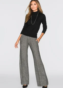 bonprix bonprix Pantalón Marlene, petite gris/negro moteado New