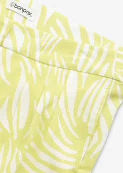 bonprix bonprix Pantalón palazzo con cintura cómoda amarillo cítrico-blanco lana Clearance